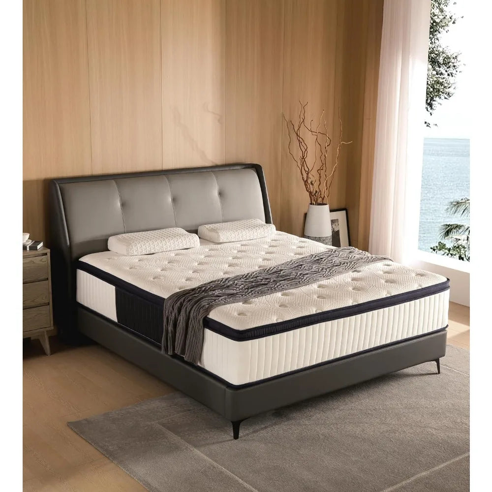 Full Size Mattress with Memory Foam & Individual Pocket Spring