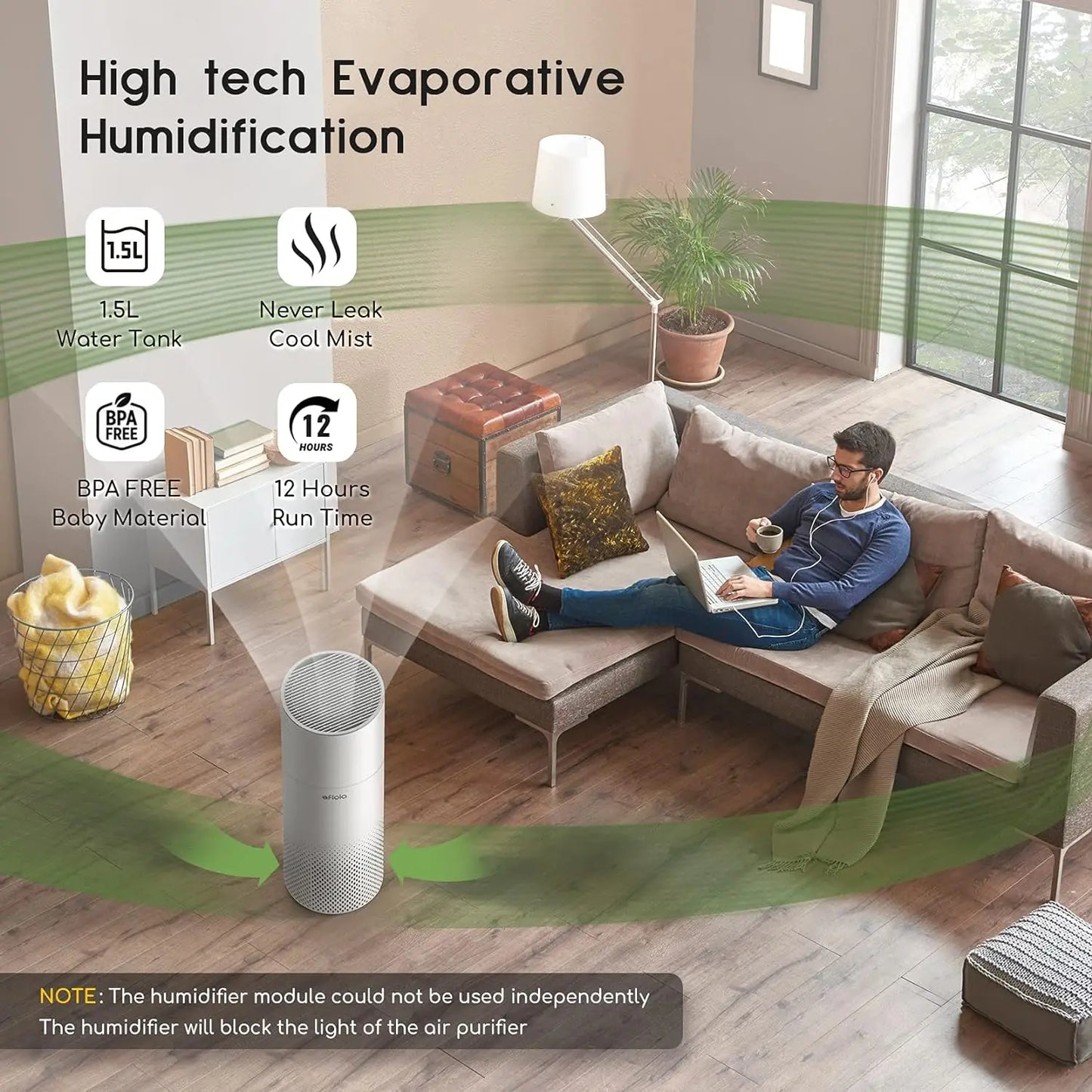 Air Purifier And Humidifier Combo For Home