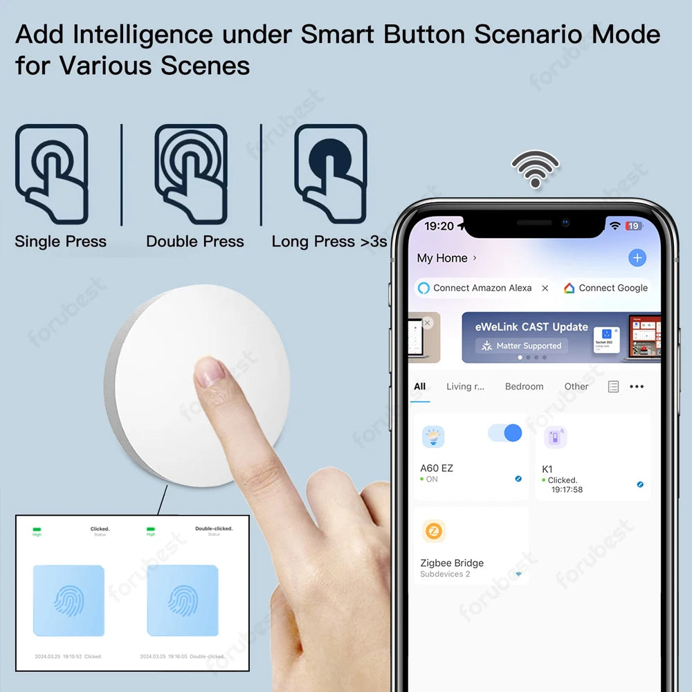 Ewelink Zigbee Smart Button Scene Switch