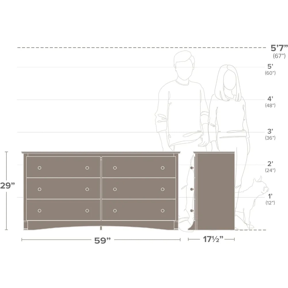 Espresso Double Dresser for Bedroom