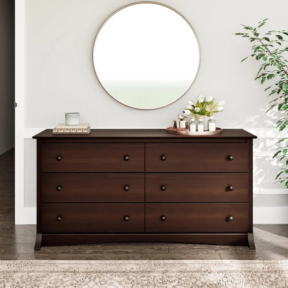 Espresso Double Dresser for Bedroom