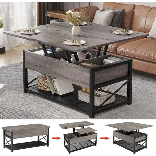 Multi-Function Small Coffee Table with Storage