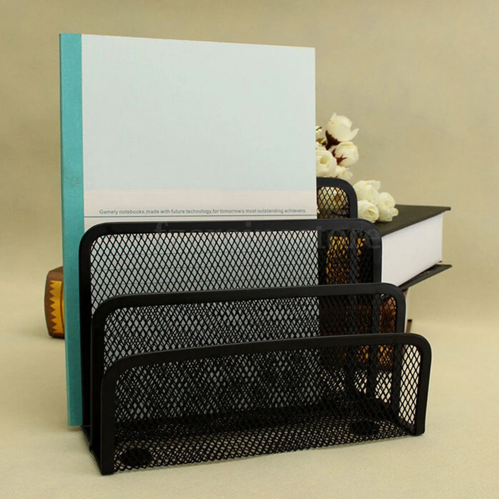 Black Mesh Letter Paper File Storage Rack