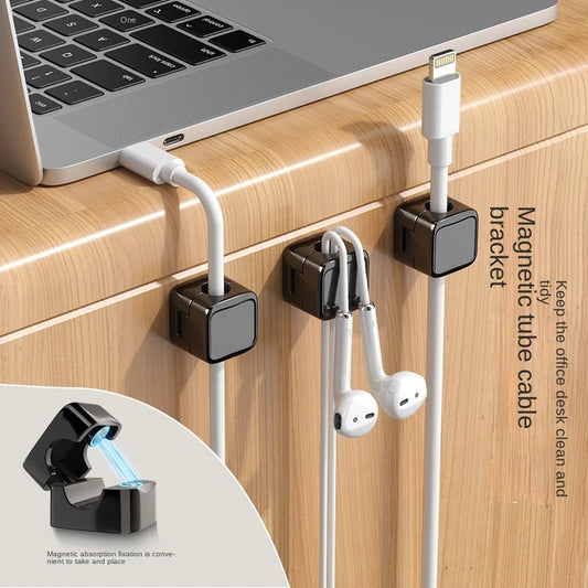 Self Magnetism Home Organizer Desk Mouse Cable Fixture