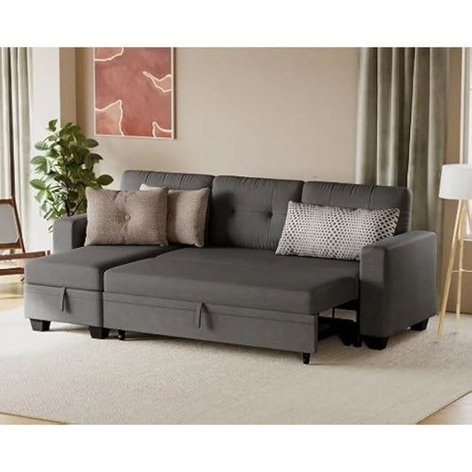 L Shaped Pull Out Couch for Living Room