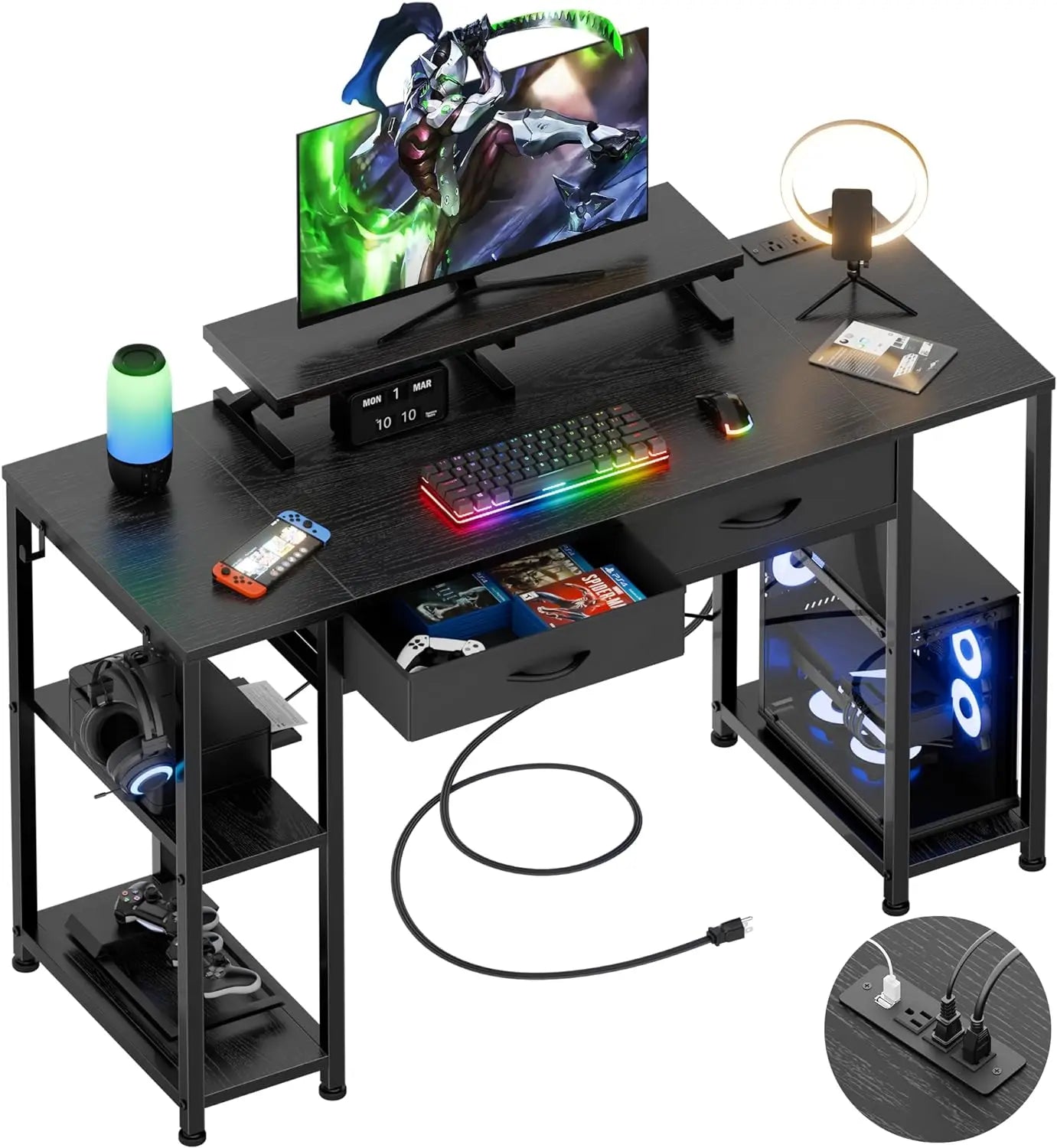 Computer Desk with Drawers