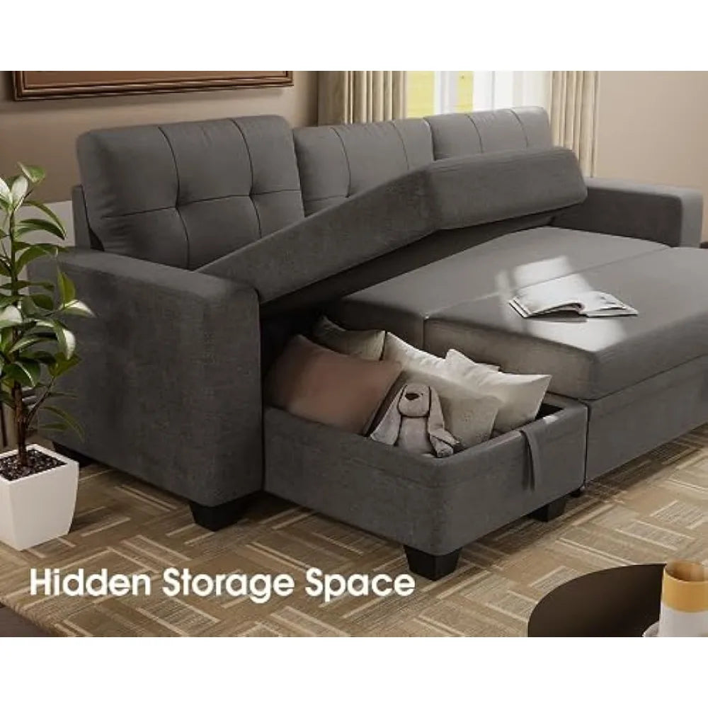 L Shaped Pull Out Couch for Living Room