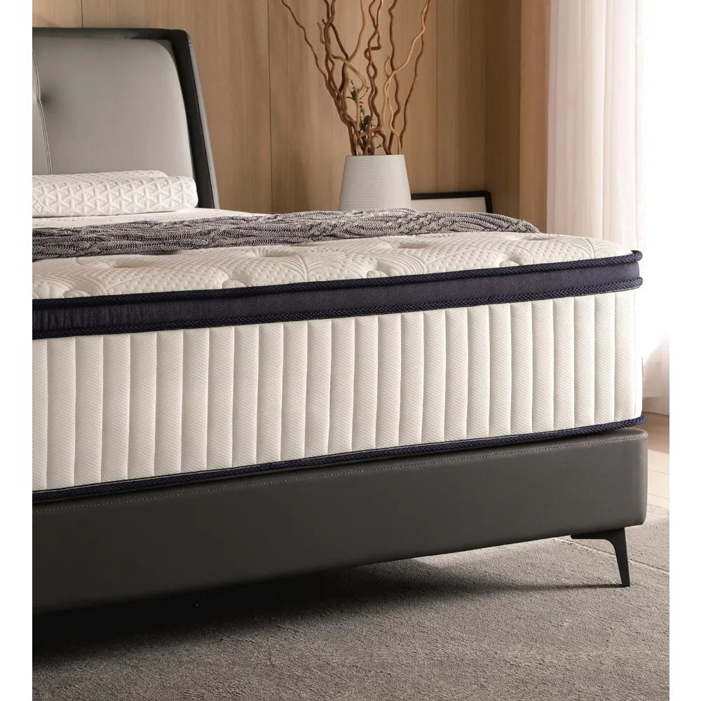 Full Size Mattress with Memory Foam & Individual Pocket Spring