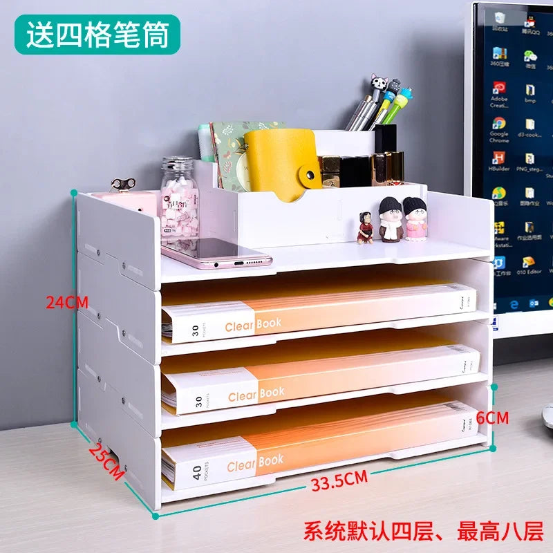 Multi-layer Superimpose Desktop File Tray Organizer