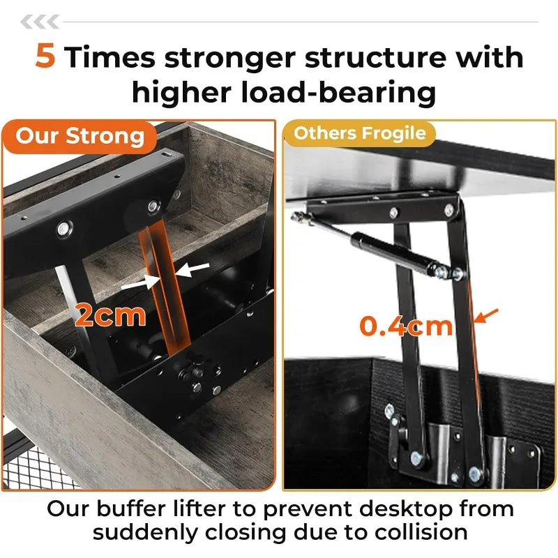 Multi-Function Small Coffee Table with Storage