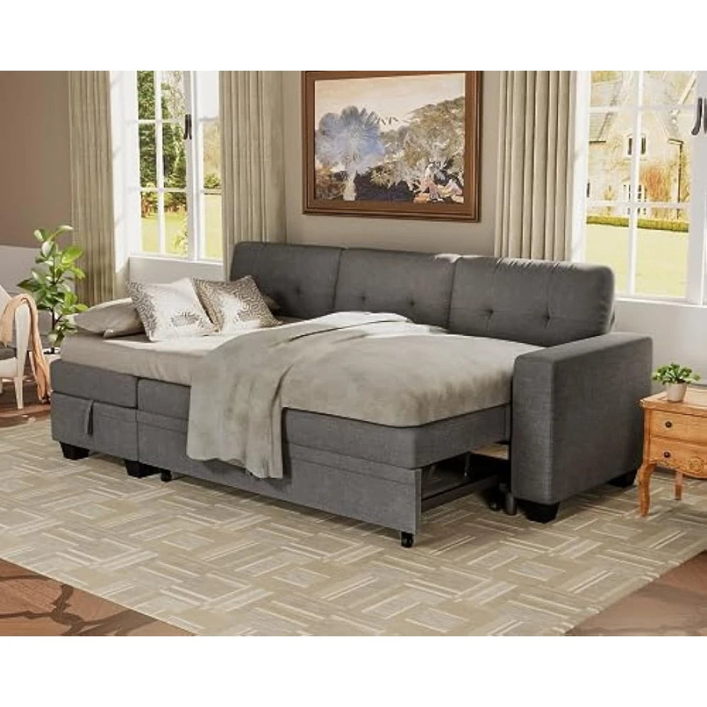 L Shaped Pull Out Couch for Living Room