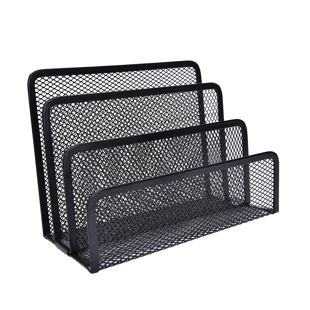 Black Mesh Letter Paper File Storage Rack