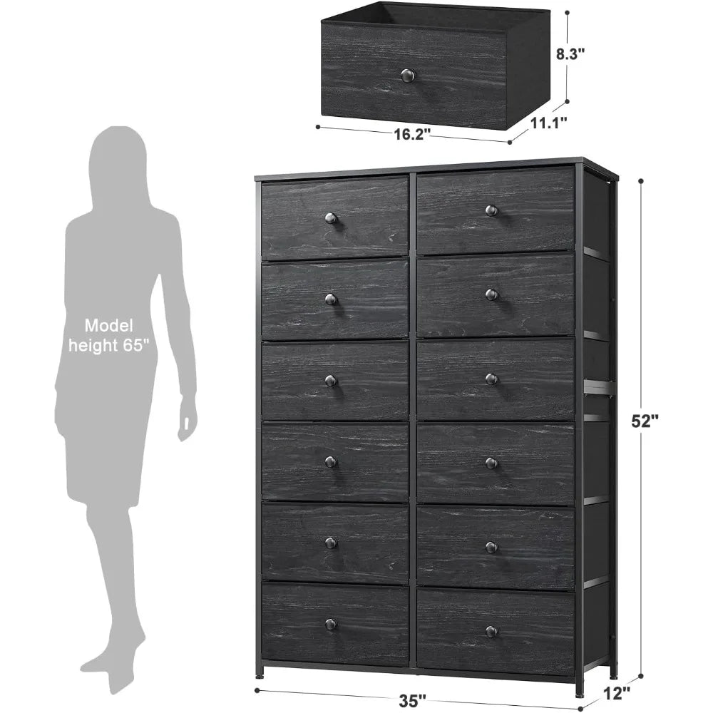 Dresser for Bedroom with 12 Drawers