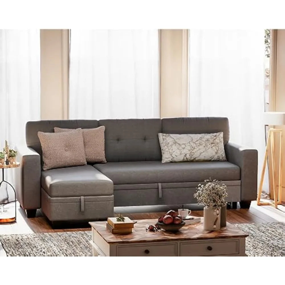 L Shaped Pull Out Couch for Living Room