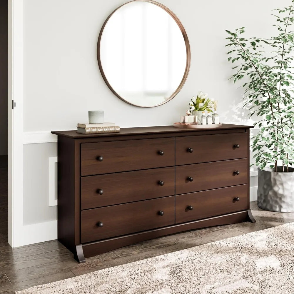 Espresso Double Dresser for Bedroom