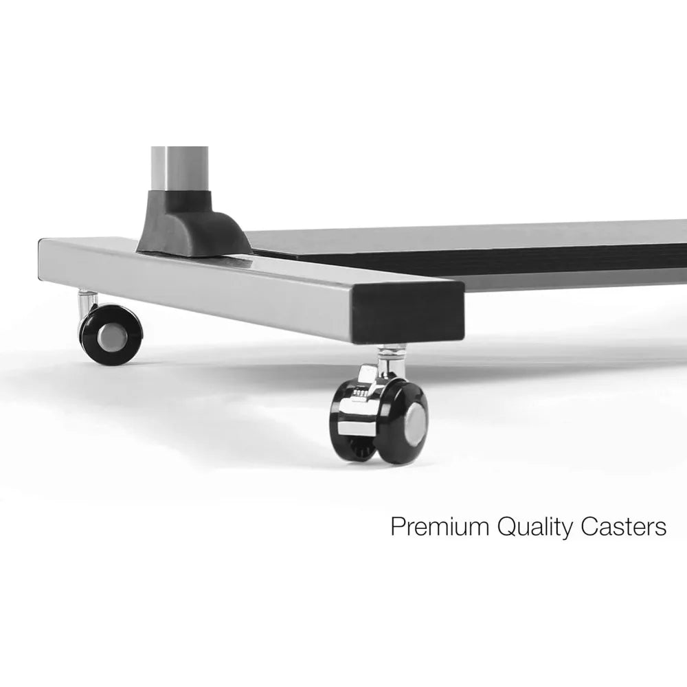 RStanding or Sitting Mobile Computer Cart with Wheels