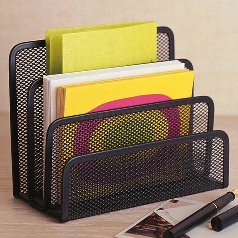 Black Mesh Letter Paper File Storage Rack